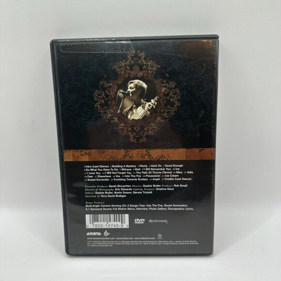 Sarah McLachlan Mirrorball Live Concert DVD Arista 6 Multi-Angle Viewing - Picture 2 of 3